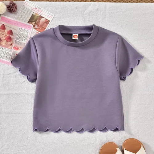 Vista 4 de Aalizzwell Traje de verano para niña pequeña 2-5T Púrpura