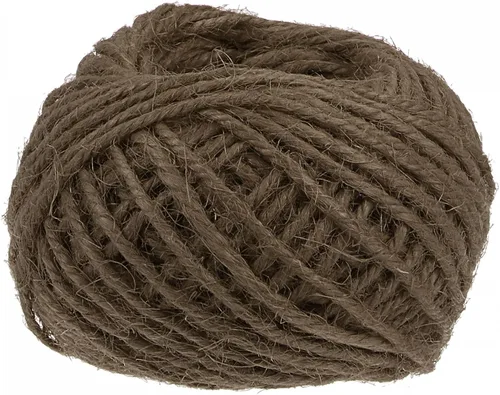 Vista 14 de uxcell Cuerda de yute natural de 0.039 in, 82 pies, 3 capas, cuerda de yute para manualidades y manualidades, para envolver adornos para decoración