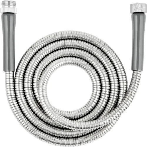 Vista 8 de SKYWARD Manguera de jardín de acero inoxidable 304 ligera y duradera con conector de metal hembra a macho, flexible, a prueba de fugas, fácil