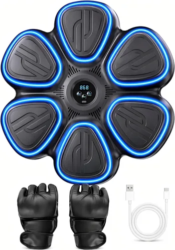 Vista 10 de Music Boxing Machine for Kids-Interactive Wall Mounted Punching Target with Sound & Lights,Smart Boxing Trainer Machine Fitness Game Gymnastics