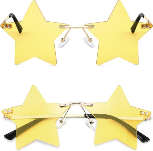 Vista 5 de FEISEDY Gafas de sol con forma de estrella sin montura B2833