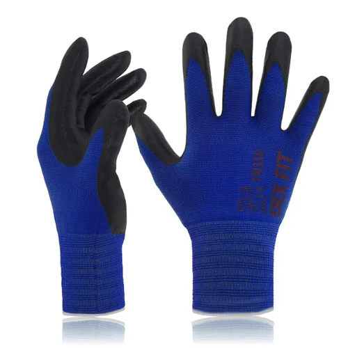 Vista 28 de DEX FIT FN330 - Guantes de trabajo de nitrilo, ajuste elástico 3D, agarre potente, táctil inteligente, recubierto de espuma resistente, fino