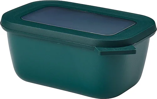 Vista 21 de Mepal Cirqula - Recipiente circular rectangular para almacenar y servir alimentos de 67.6 fl oz / 68 onzas con tapas transparentes, perfecto