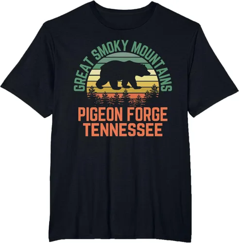 Vista 33 de Camiseta Pigeon Forge Great Smoky Mountains National Park Tennessee, Negro, S