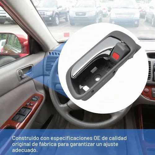 Vista 4 de 2 manijas interiores de puerta para Camry 2002-2006 cromo izquierdo y derecho