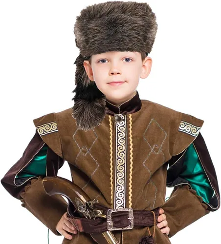 Vista 7 de ArtCreativity Sombrero de mapache de piel sintética para niños y adultos, gorra de piel de animal con cola de piel sintética, accesorio de disfraz
