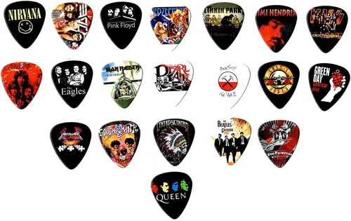 Vista 2 de Púas de guitarra Legendary Bands - [Mega-estándar] 20 púas en un paquete