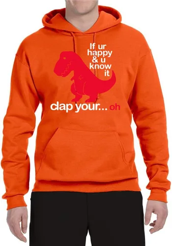 Vista 21 de Wild Bobby Sudadera con capucha unisex con estampado "If You're Happy and You Know it" de Dinausor