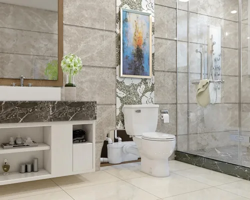 Vista 2 de SFA SANIFLO Sanibest Pro - Bomba de molinillo - Solución versátil para baño y lavandería - Manejo de residuos inigualable - Diseño resistente
