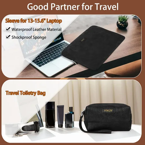 Vista 2 de Garment Bag for Travel, Convertible Carry on Garment Duffel Bag for Men Faux Leather Waterproof Large Weekender Bag for Women Men 2 in 1 Hanging