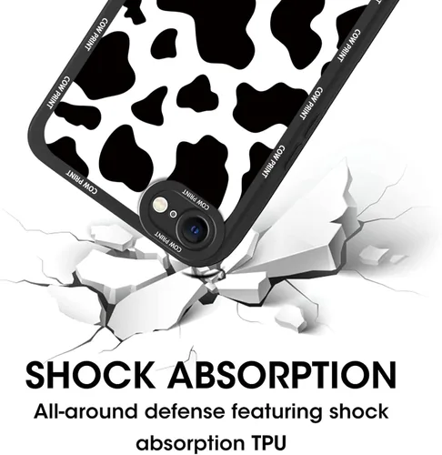 Vista 3 de Paquete de 2 bonitas fundas de teléfono para Apple iPhone 7/8 de 4.7 pulgadas, funda de silicona delgada y suave con estampado de vaca para mujer, a