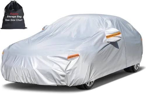 Vista 26 de Kayme Funda impermeable para automóvil deportivo para todo tipo de clima. Consulta la tabla de tallas del vehículo para un ajuste preciso. Cubierta
