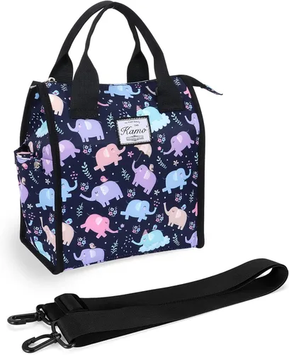 Vista 2 de Kamo Bolsas de almuerzo para mujer, bolsa de almuerzo aislada, contenedor para el trabajo, viajes, playa, correa de hombro ajustable a#1