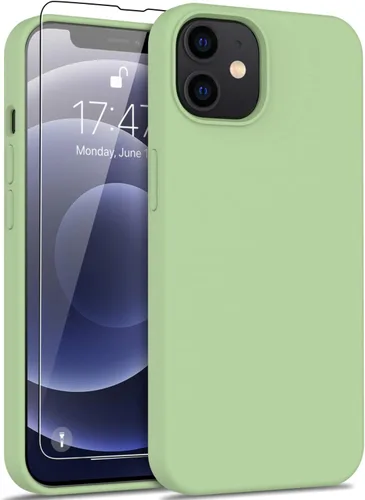 Vista 68 de bemal Funda para iPhone 14 Pro con protector de pantalla, silicona líquida de ajuste delgado, forro de microfibra suave, diseñada para mujeres