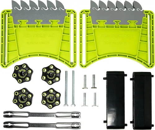 Vista 4 de BOW Products FeatherDUO FP3 - Guía de empuje para sierras de mesa, mesas de router y sierras de cinta - Guía de empuje apilable con aletas de EVA