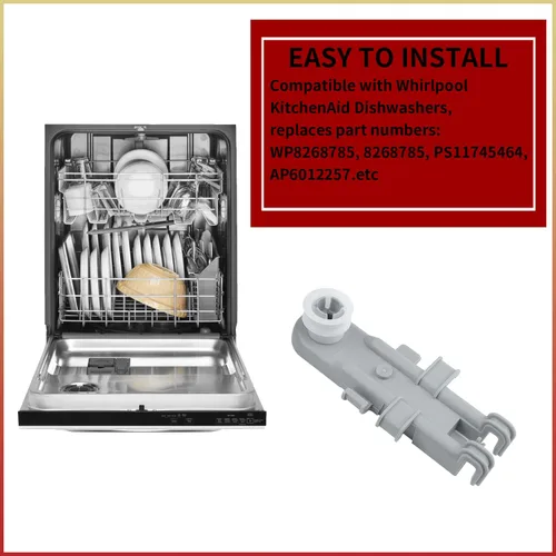 Vista 5 de 2 piezas 8268785 - Pieza de repuesto para rueda de estante superior para lavavajillas Whirlpool KitchenAid, montaje de rueda superior, sustituye a