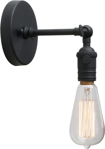Vista 8 de PERMO lámpara estilo candelabro de metal industrial vintage para montar en pared Mini única (cepillado)