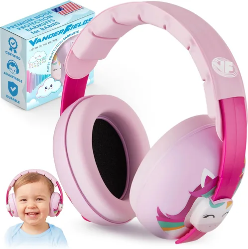 Vista 14 de Vanderfields Protección de oídos para bebés y niños pequeños - Orejeras para bebés con protección contra el ruido infantil - 21dB NRR - Edad 3 meses
