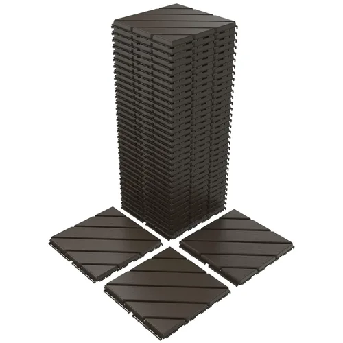 Vista 12 de VANCASTLE - Baldosas entrelazadas de 12 x 12 pulgadas, para exteriores, impermeables, para patio, piscina, garaje y gimnasio, 1 pie cuadrado, Marrón
