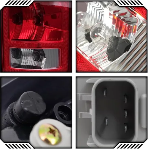 Vista 9 de EPIC LIGHTING Par de luces traseras halógenas estilo OE con bombillas y tablero de repuesto para DGE 02-06 RAM 1500 2500 03-06 RAM 3500