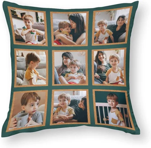 Vista 14 de Funda de almohada personalizada para fotos, regalos personalizados para fanáticos de los deportes para hombres, novios, fundas de cojín