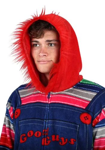 Vista 3 de Disfraz Unión Adulto Chucky Good Guys Cosplay Multicolor