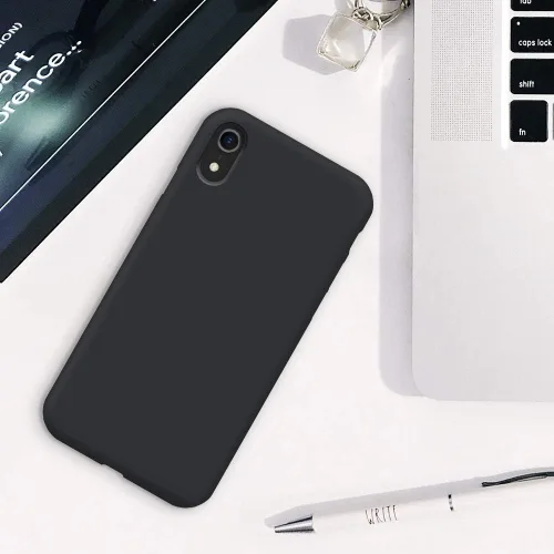 Vista 7 de SURPHY - Carcasa de silicona para iPhone XR, suave, a prueba de golpes, con forro de microfibra, compatible con iPhone XR (2018) de 6.1 pulgadas