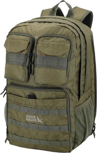 Vista 10 de Eddie Bauer Mochila táctica de carga Aventura Resistente Exterior Resistente al agua Poliéster 600D, Bronce antiguo, 30 L