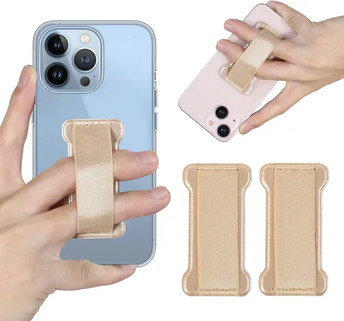 Vista 19 de Soporte de agarre para teléfono de mano, soporte universal para teléfono con correa para dedo, agarre para selfie compatible con la mayoría de 3
