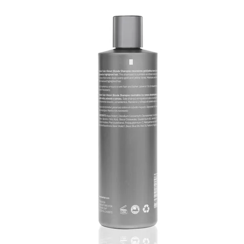 Vista 8 de MOEHAIR Champú color rubio vibrante Neutraliza los tonos amarillos Elimina el cobrizo Sin parabenos ni sulfatos Champú morado con protección