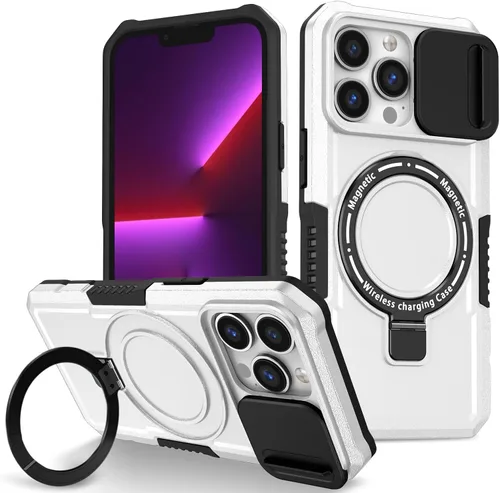 Vista 119 de Funda magnética para iPhone 11, soporte de anillo con ventana corrediza, funda protectora mate a prueba de golpes para iPhone 11 6.1, fundas