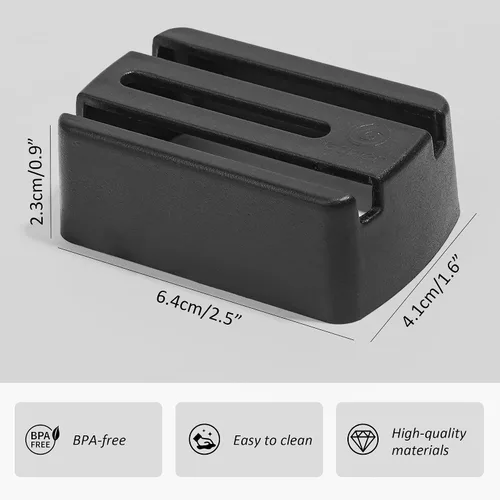 Vista 2 de Protector de liberación de hebilla para asientos infantiles, ayuda a prevenir el prensado accidental por parte de los niños, paquete de 2 (negro)