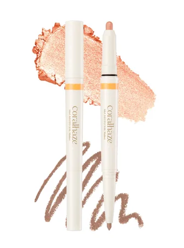 Vista 10 de CORALHAZE Idol AEGYO-SAL Maker 01 Champagne Beige, resaltador 2 en 1 para debajo de los ojos y delineador de contorno para ojos brillantes