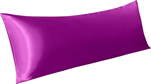 Vista 15 de BEDSUM Paquete de 2 fundas de almohada de satén de seda King para cabello y piel, suaves y lujosas, fundas de almohada con cierre de sobre, 20 x 36