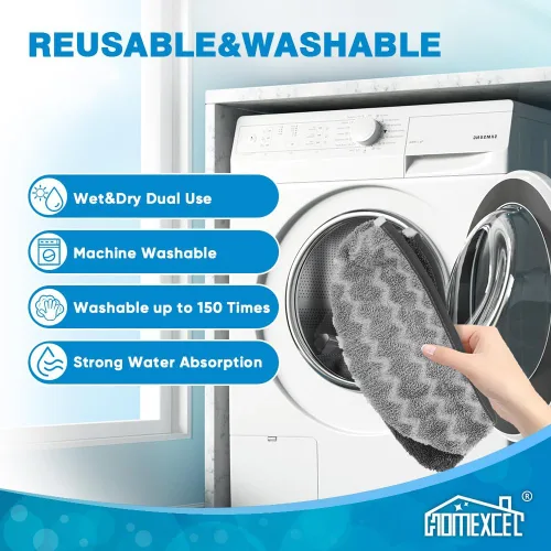 Vista 7 de HOMEXCEL Paquete de 4 almohadillas de repuesto para trapeador de vapor compatibles con Bissell Powerfresh Steam Mop serie 1940 1806 1440 1544