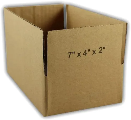 Vista 2 de EcoSwift - 200 cajas de embalaje de cartón corrugado de 7 x 4 x 2 pulgadas, cajas de envío de mudanza, cajas de 7 x 4 x 2 pulgadas