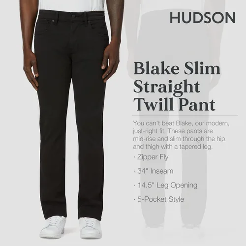 Vista 2 de Hudson Jeans Blake Slim Straight Twill - Pantalón de sarga para hombre