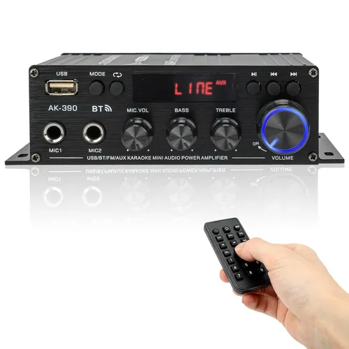 Vista 10 de Amplificador de audio 800W, 2 canales, Bluetooth 5.0