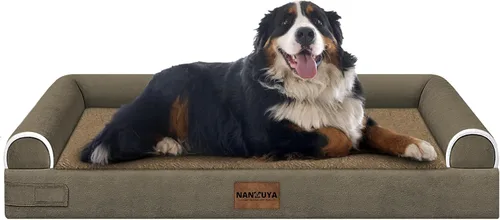 Vista 126 de NANUYA - Cama ortopédica para perros de tamaño mediano/grande, lavable: Camas con almohada para perros de tamaño mediano/grande, sofá de espuma