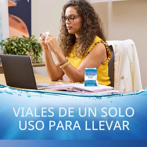 Vista 6 de Refresh Classic Lubricant Eye Drops, sin conservantes, recipientes de un solo uso de 0.01 onzas líquidas, 30 unidades (paquete de 1)