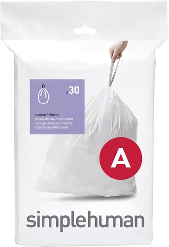 Vista 44 de simplehuman Forro para bote de basura de ajuste personalizado, 45 litros/12 galones, 20 unidades (paquete de 2)