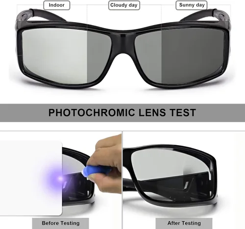 Vista 5 de LVIOE - Gafas de sol polarizadas fotocromáticas para actividades al aire libre con protección UV400