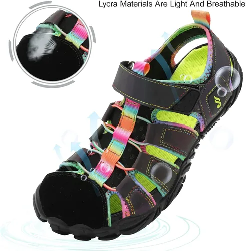 Vista 4 de JIASUQI Zapatos de agua atléticos para senderismo, sandalias deportivas para natación, zapatos para caminar para mujeres y hombres