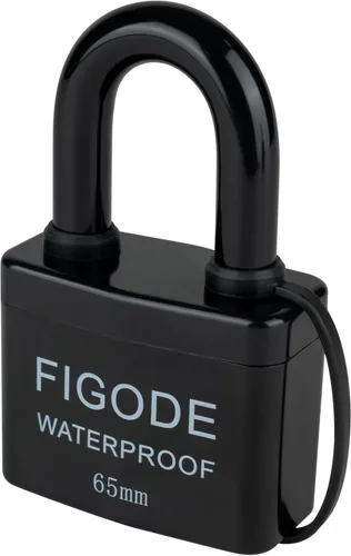 Vista 2 de FIGODE® Candados supergrandes y resistentes con llaves, 2.8 pulgadas de ancho, candados impermeables para exteriores, cerraduras de acero laminado