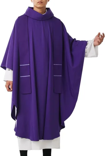 Vista 11 de BLESSUME Esperanza/Espíritu Iglesia Sacerdotes Sólidos Casulla Misas Vestiduras