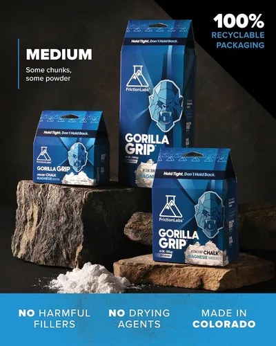 Vista 2 de Friction Labs Tiza suelta premium para escalada de alta performance con agarre superior para bouldering, escalada, levantamiento de pesas y más