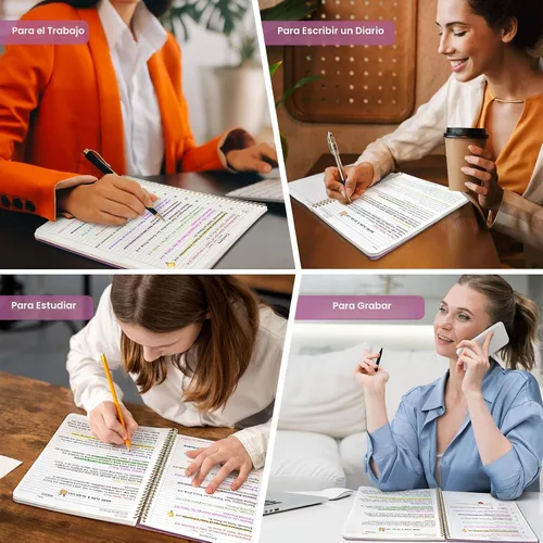Vista 7 de Taja Cuaderno con forro en espiral, cuadernos de 8.5 x 11 pulgadas para trabajo, diario grande A4 para mujeres y hombres, cuaderno de diario