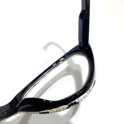 Vista 5 de willochra Elegantes gafas de lectura con diamantes de imitación de ojo de gato para mujer, diseño de diamantes de moda, gafas de luz azul Rosado