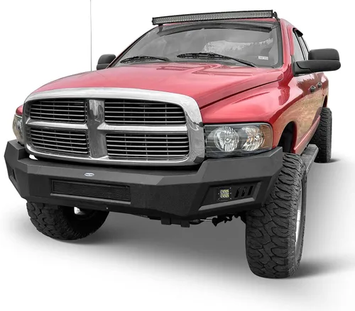 Vista 3 de u-Box Ram 2500 3500 parachoques delantero + parachoques trasero con soporte de montaje de placa de licencia y luces LED compatibles con Dodge Ram