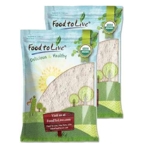 Vista 9 de Food to Live Harina orgánica de sorgo blanco, 8 onzas, sin OMG, finamente molida, pura, cruda. Buena fuente de proteínas y fibra. Altamente